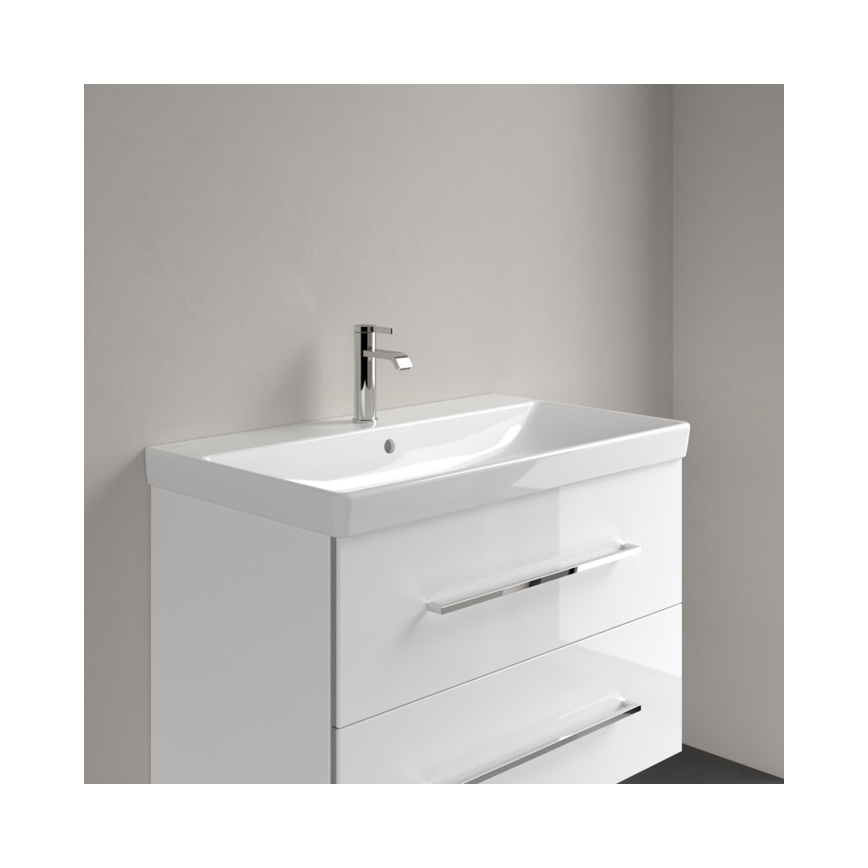 Villeroy & Boch 41568001 - Függesztett mosdó AVENTO 80x47 cm kerámia/fehér