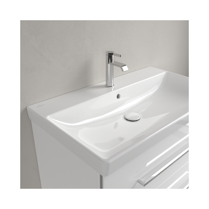 Villeroy & Boch 41568001 - Függesztett mosdó AVENTO 80x47 cm kerámia/fehér