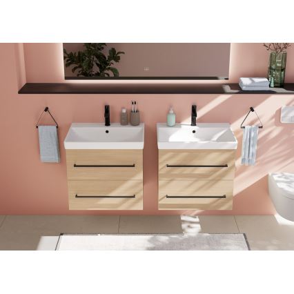 Villeroy & Boch 41586001 - Függesztett mosdó AVENTO 60x47 cm kerámia/fehér