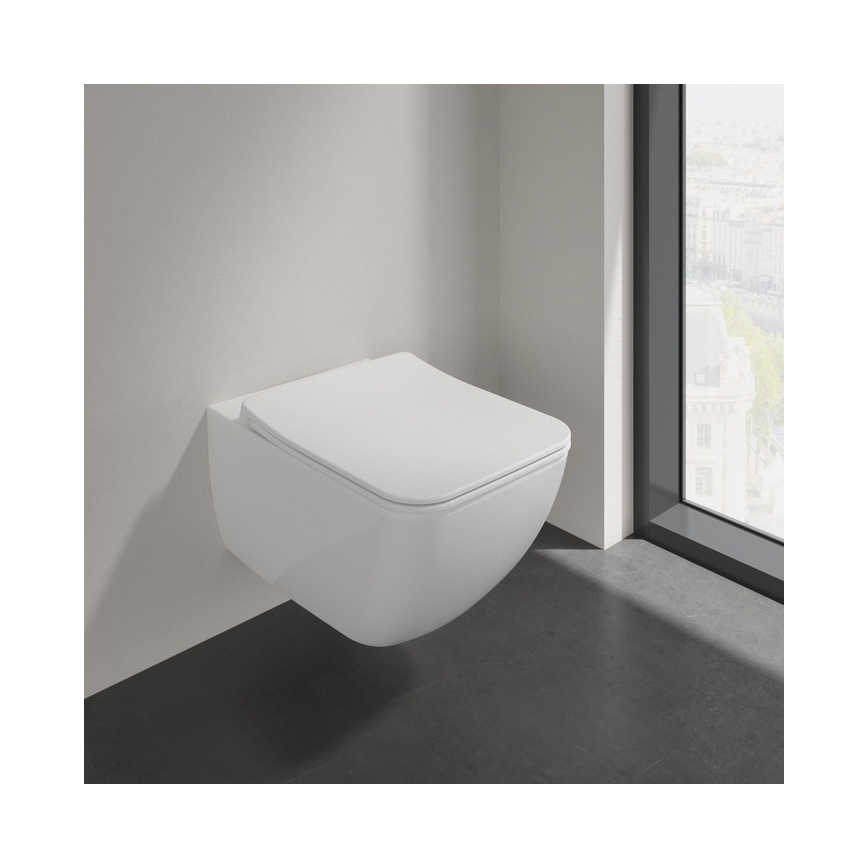 Villeroy & Boch 4611RL01 - Függesztett WC SoftClose ülőkével VENTICELLO kerámia/fehér