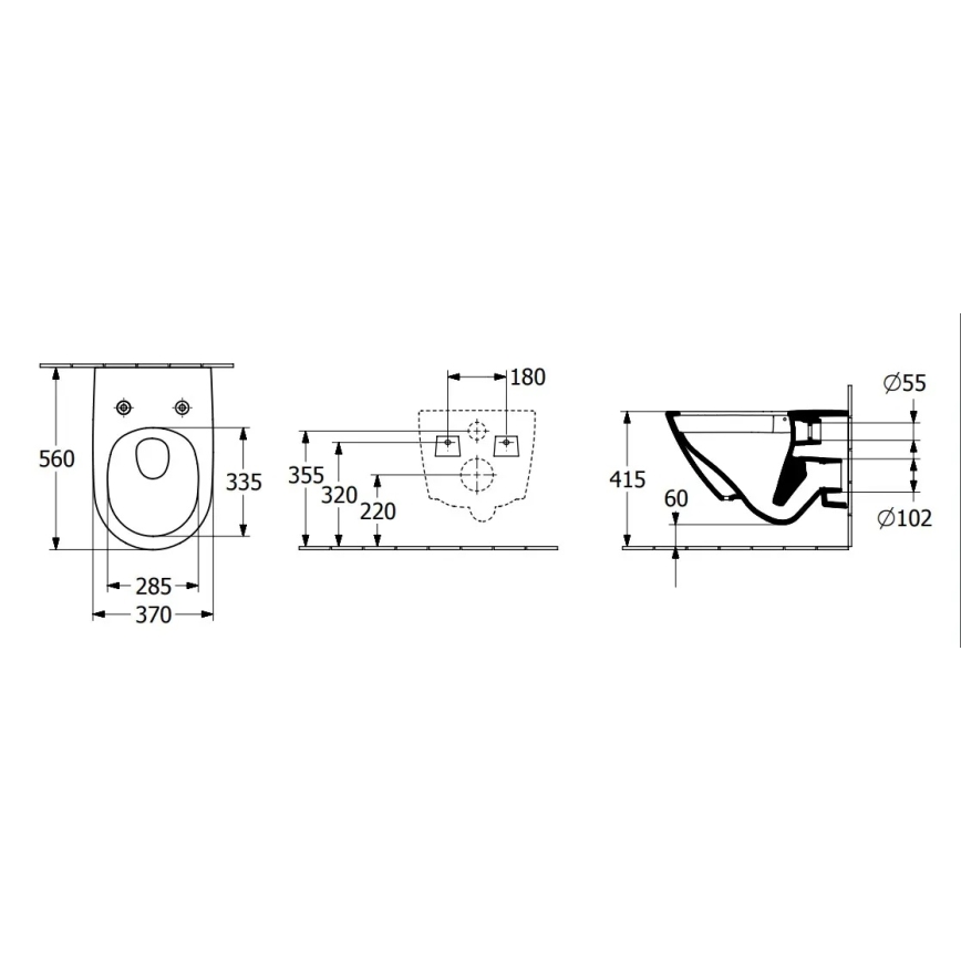 Villeroy & Boch 4670T0T2 - SUBWAY 3.0 függesztett WC, kerámia/fehér
