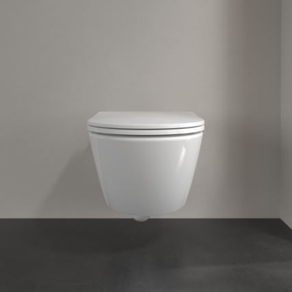 Villeroy & Boch 4670T901 - Függesztett WC SoftClose ülőkével SUBWAY 3.0 kerámia/fehér