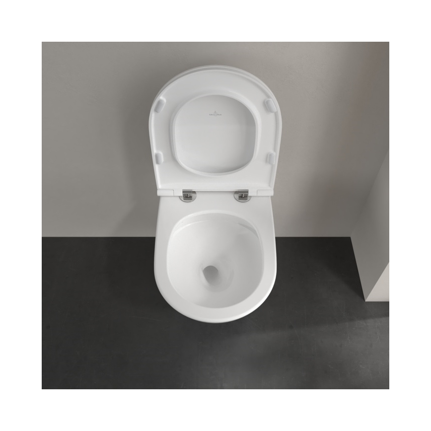 Villeroy & Boch 4670T901 - Függesztett WC SoftClose ülőkével SUBWAY 3.0 kerámia/fehér