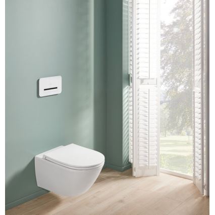 Villeroy & Boch 4670T901 - Függesztett WC SoftClose ülőkével SUBWAY 3.0 kerámia/fehér