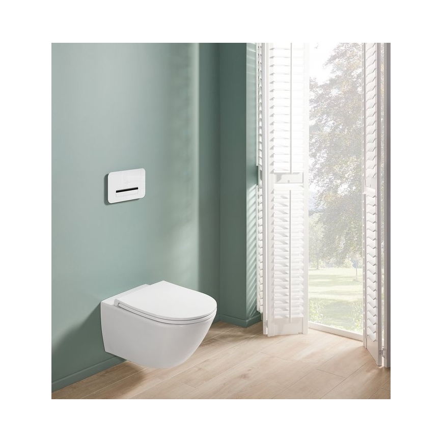 Villeroy & Boch 4670T901 - Függesztett WC SoftClose ülőkével SUBWAY 3.0 kerámia/fehér