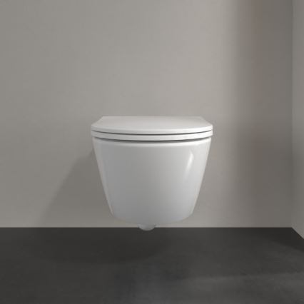 Villeroy & Boch 4670T9R1 - SUBWAY 3.0 falra szerelhető WC SoftClose ülőkével, kerámia/fehér