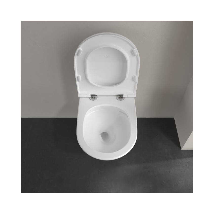 Villeroy & Boch 4670T9R1 - SUBWAY 3.0 falra szerelhető WC SoftClose ülőkével, kerámia/fehér