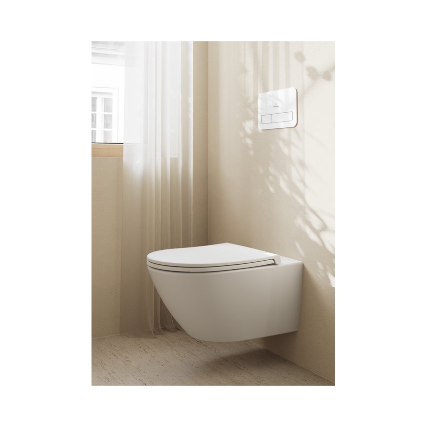 Villeroy & Boch 4670T9R1 - SUBWAY 3.0 falra szerelhető WC SoftClose ülőkével, kerámia/fehér