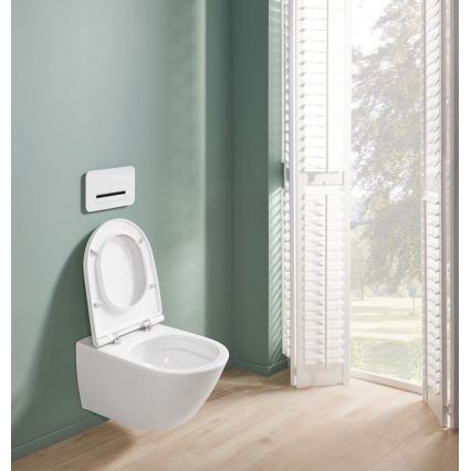 Villeroy & Boch 4670T9R1 - SUBWAY 3.0 falra szerelhető WC SoftClose ülőkével, kerámia/fehér