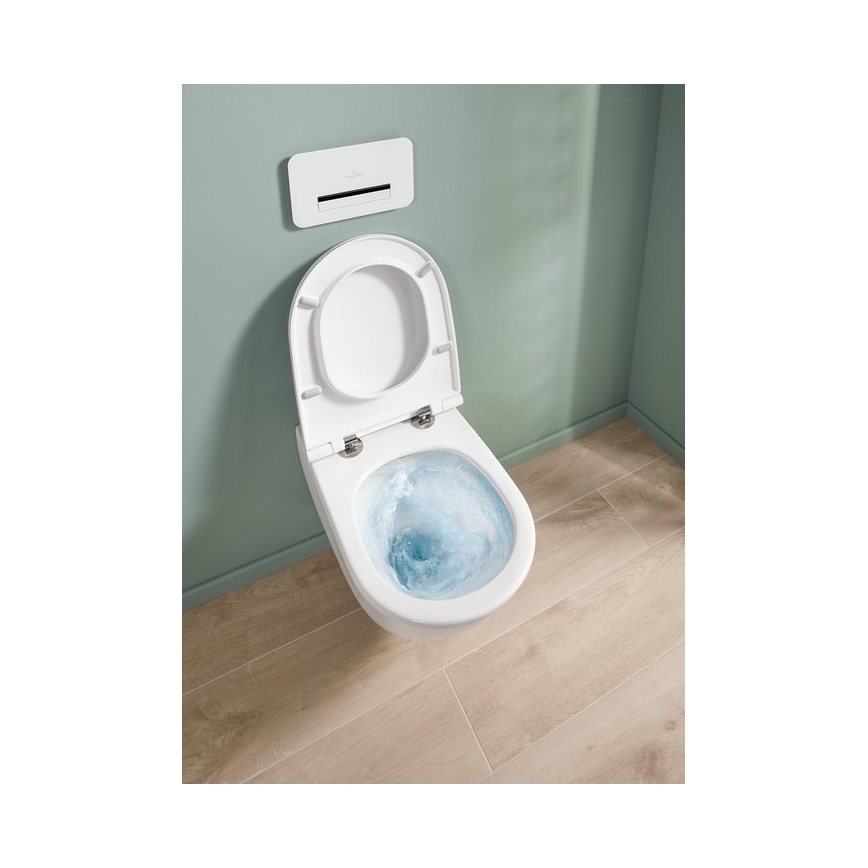Villeroy & Boch 4670T9R1 - SUBWAY 3.0 falra szerelhető WC SoftClose ülőkével, kerámia/fehér