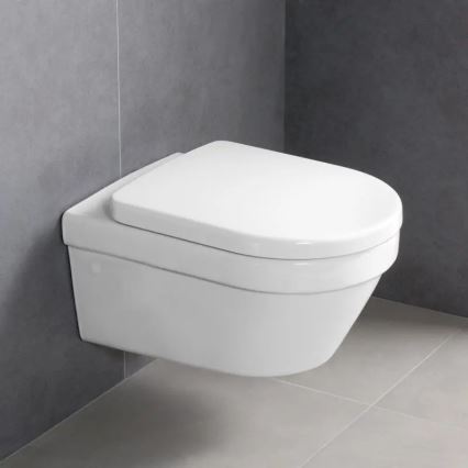 Villeroy & Boch 4694HRR1 - Függesztett WC SoftClose ülőkével ARCHITECTURA, kerámia/fehér