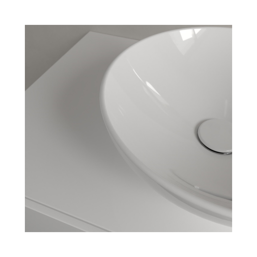 Villeroy & Boch 4A450001 - LOOP&FRIENDS ráépíthető mosdó, Ø 38 cm, kerámia, fehér