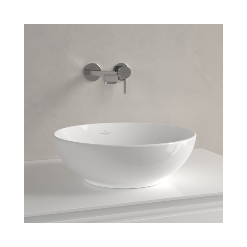 Villeroy & Boch 4A450001 - LOOP&FRIENDS ráépíthető mosdó, Ø 38 cm, kerámia, fehér