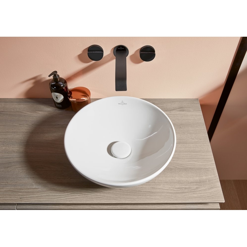 Villeroy & Boch 4A450001 - LOOP&FRIENDS ráépíthető mosdó, Ø 38 cm, kerámia, fehér