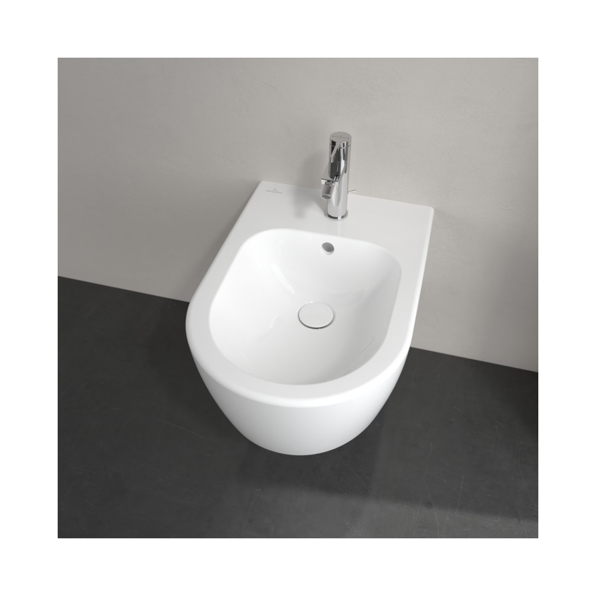 Villeroy & Boch 54050001 - Falra szerelhető bidé AVENTO kerámia/fehér