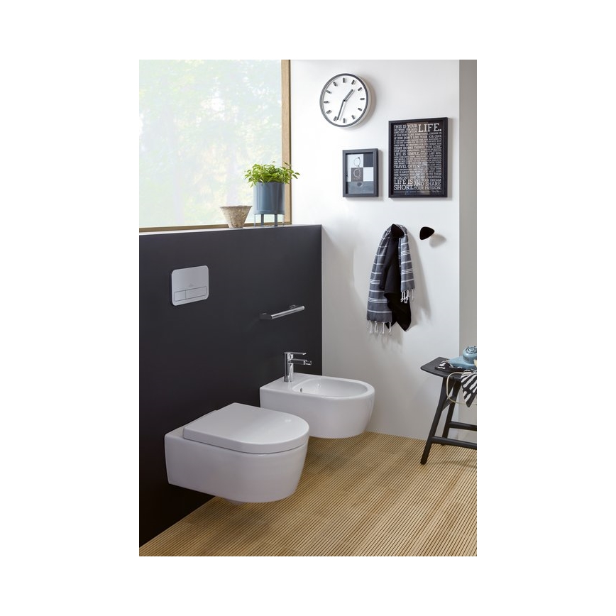 Villeroy & Boch 54050001 - Falra szerelhető bidé AVENTO kerámia/fehér