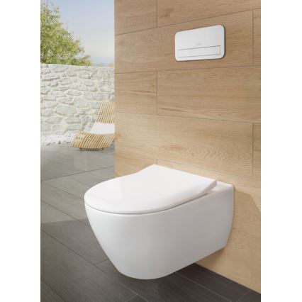 Villeroy & Boch 5614R201 - Fali WC SoftClose ülőkével SUBWAY 2.0 kerámia/fehér