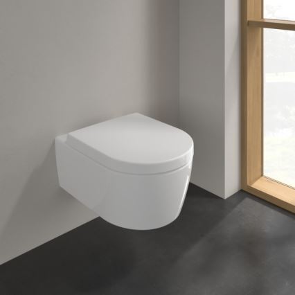 Villeroy & Boch 5656HR01 - Fali WC SoftClose záródású ülőkével AVENTO kerámia/fehér