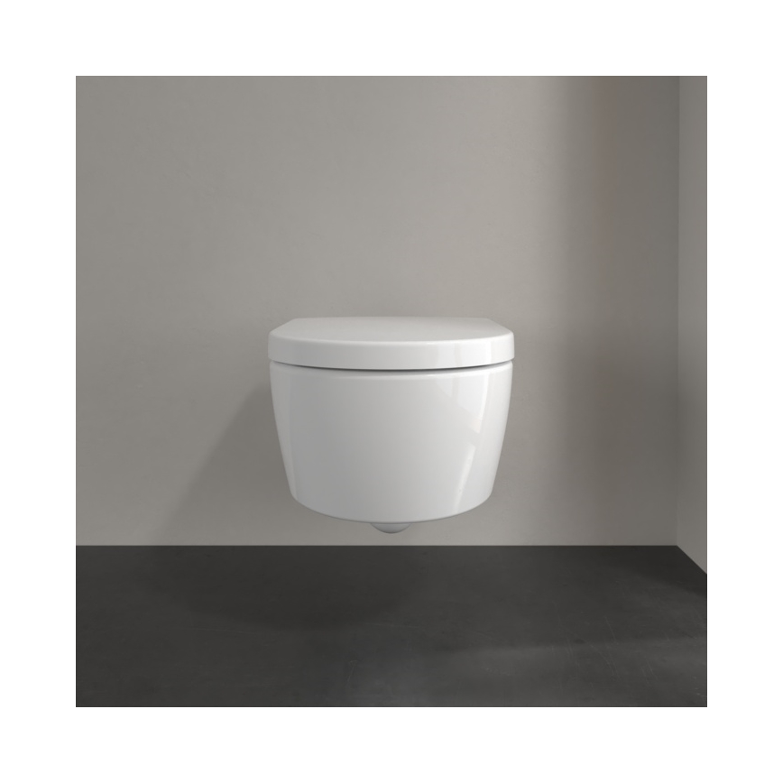Villeroy & Boch 5656HR01 - Fali WC SoftClose záródású ülőkével AVENTO kerámia/fehér