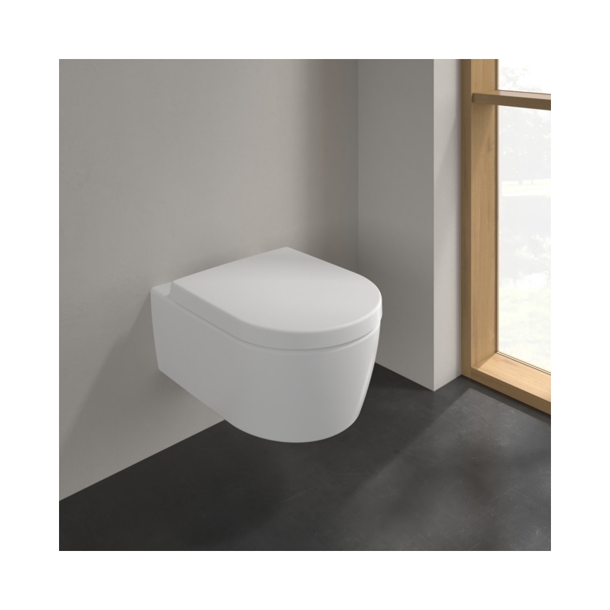Villeroy & Boch 5656HRRW - AVENTO fali WC SoftClose ülőkével, kerámia/fehér