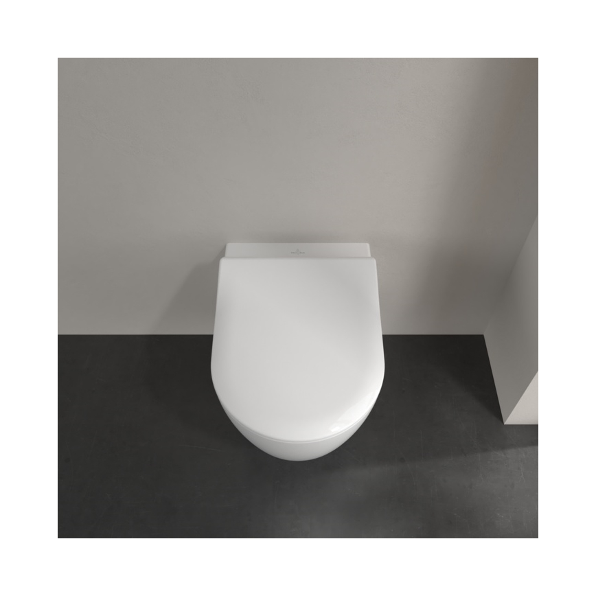 Villeroy & Boch 5656RS01 - AVENTO falra szerelhető WC SoftClose ülőkével, kerámia/fehér
