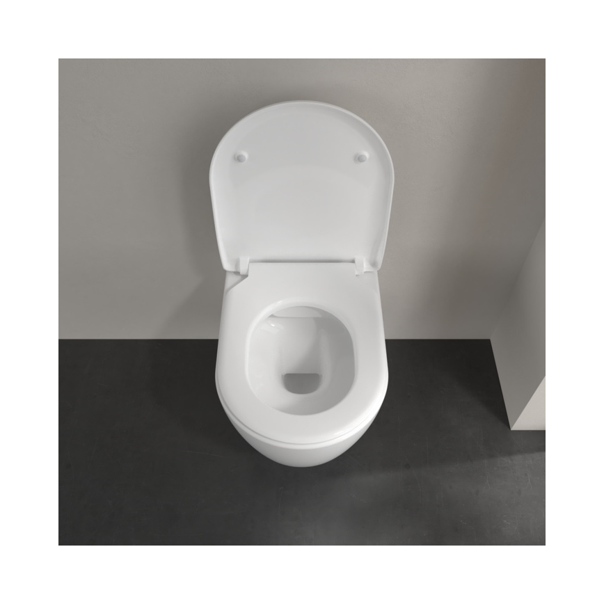 Villeroy & Boch 5656RS01 - AVENTO falra szerelhető WC SoftClose ülőkével, kerámia/fehér
