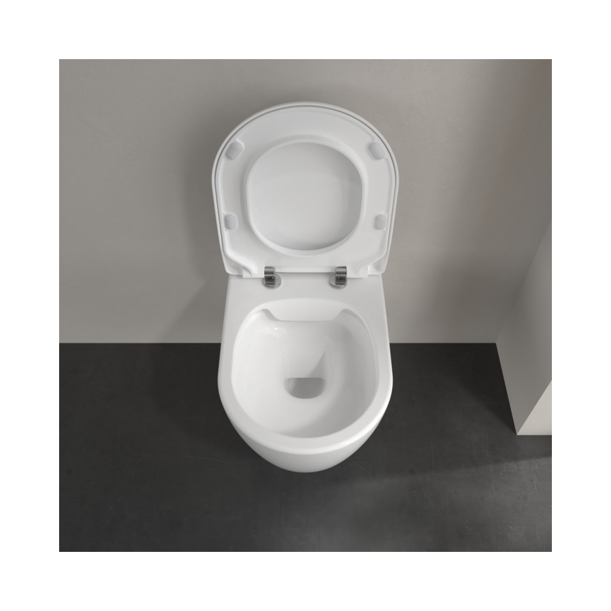 Villeroy & Boch 5656RS01 - AVENTO falra szerelhető WC SoftClose ülőkével, kerámia/fehér
