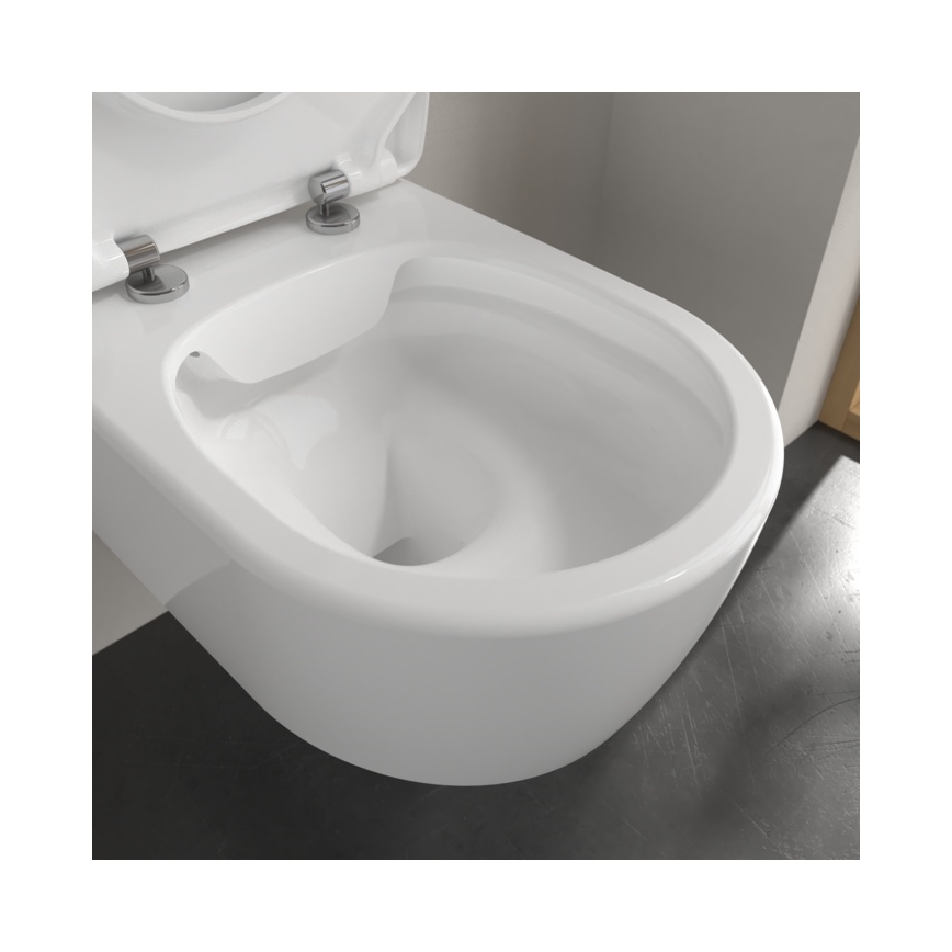 Villeroy & Boch 5656RS01 - AVENTO falra szerelhető WC SoftClose ülőkével, kerámia/fehér