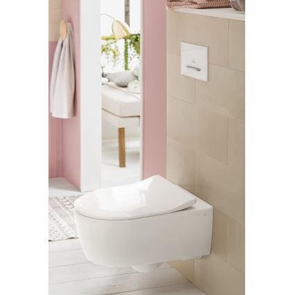 Villeroy & Boch 5656RS01 - AVENTO falra szerelhető WC SoftClose ülőkével, kerámia/fehér