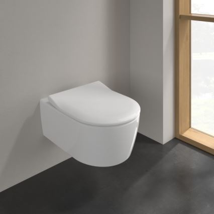 Villeroy & Boch 5656RSR1 - AVENTO falra szerelhető WC, SoftClose ülőkével, kerámia/fehér