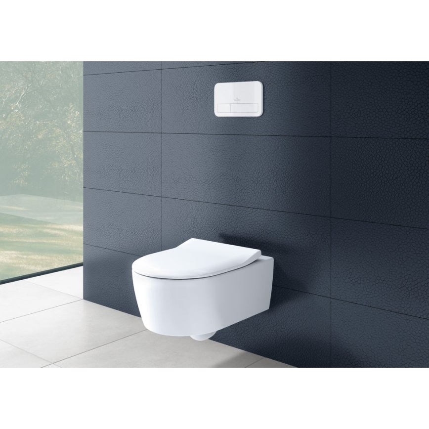 Villeroy & Boch 5656RSR1 - AVENTO falra szerelhető WC, SoftClose ülőkével, kerámia/fehér