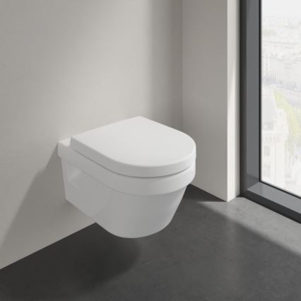 Villeroy & Boch 5684HR01 - Fali WC SoftClose ülőkével ARCHITECTURA kerámia/fehér