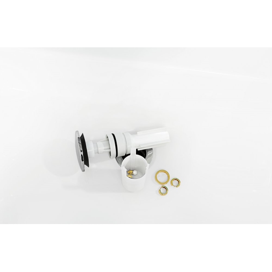 Villeroy & Boch 92198800 - Mosdószifon PUSHOPEN fényes króm/fehér