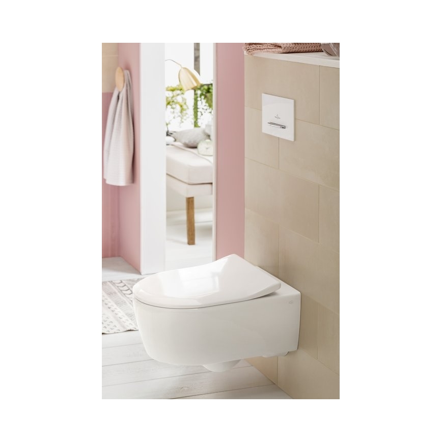 Villeroy & Boch 92216168 - VICONNECT öblítőgomb fehér/fényes króm