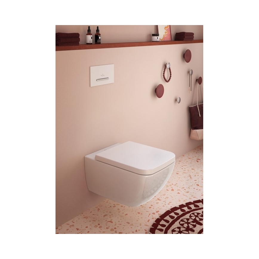 Villeroy & Boch 92216168 - VICONNECT öblítőgomb fehér/fényes króm