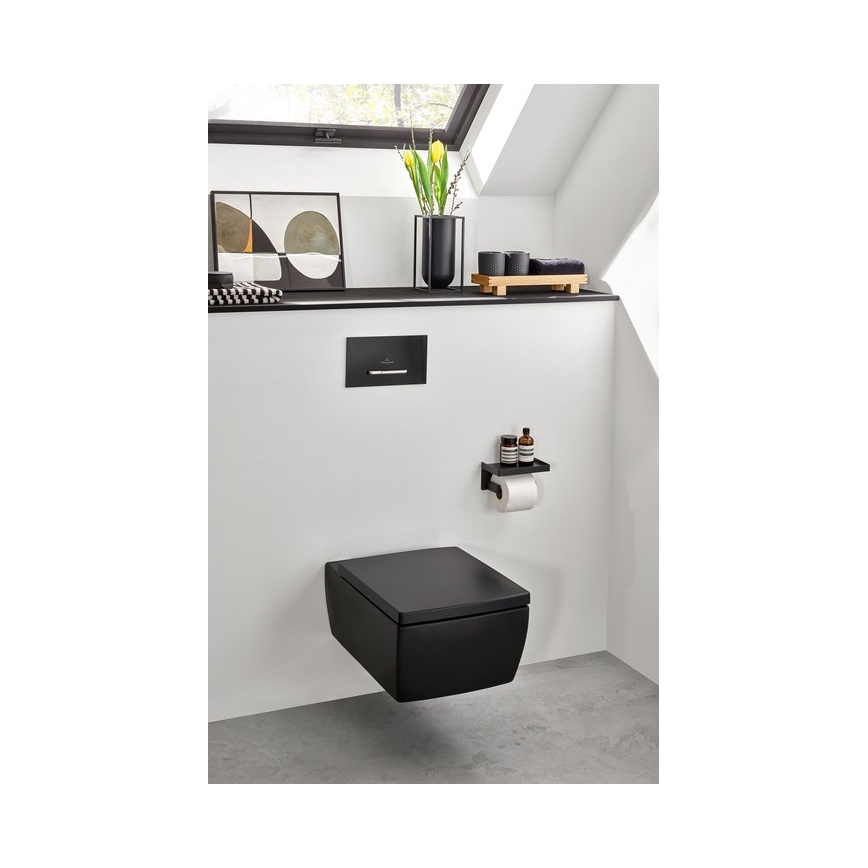 Villeroy & Boch 922169AN - VICONNECT öblítő nyomógomb matt fekete/matt króm