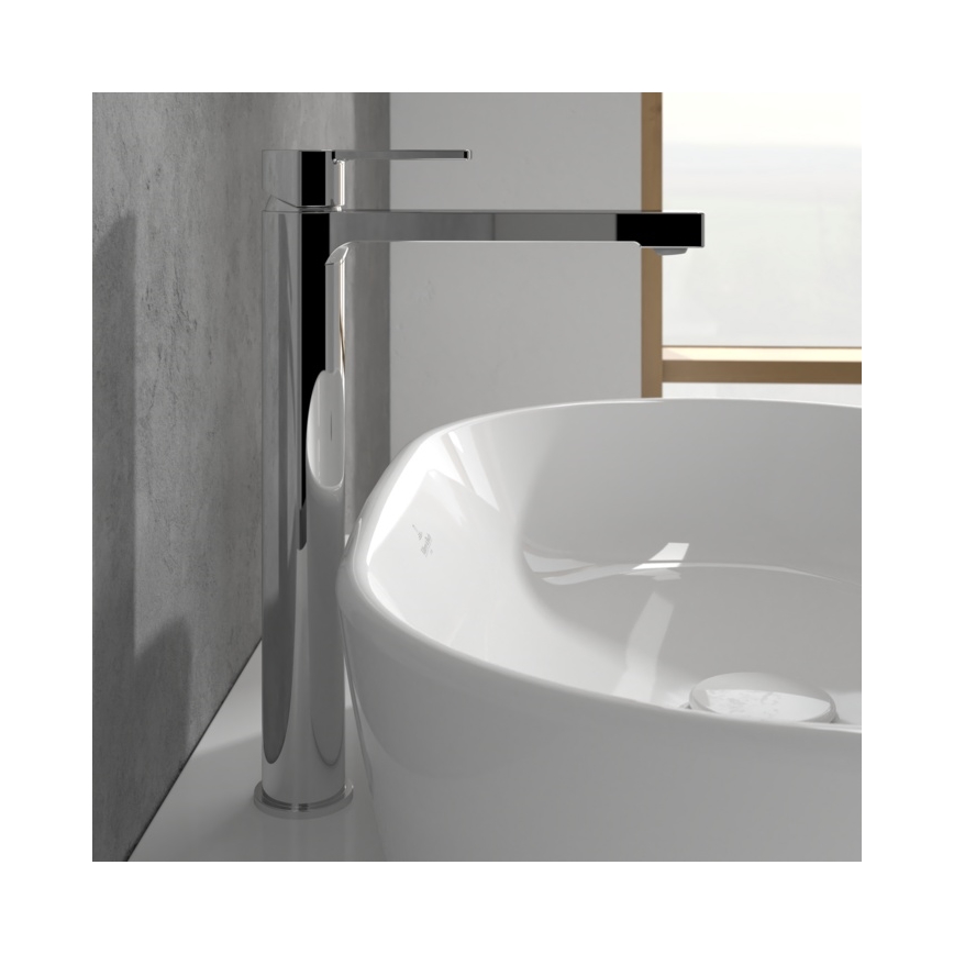 Villeroy & Boch TVW10300500061 - Mosdócsaptelep + leeresztő ARCHITECTURA 32,9 cm fényes króm