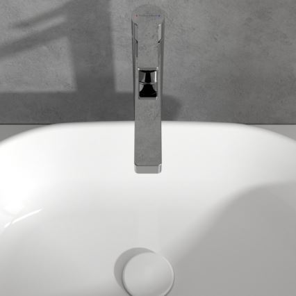 Villeroy & Boch TVW10300500061 - Mosdócsaptelep + leeresztő ARCHITECTURA 32,9 cm fényes króm
