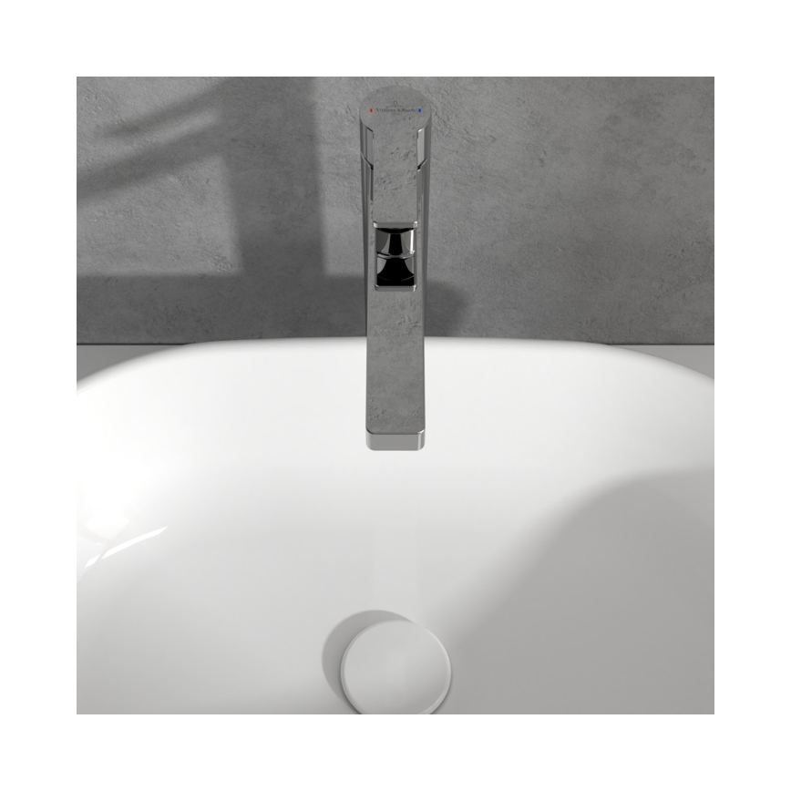 Villeroy & Boch TVW10300500061 - Mosdócsaptelep + leeresztő ARCHITECTURA 32,9 cm fényes króm