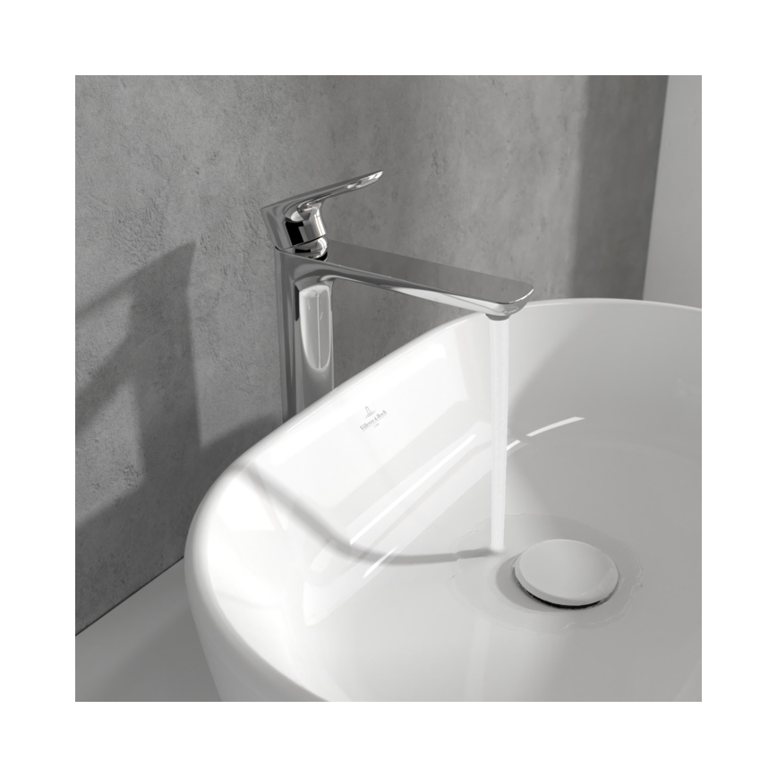 Villeroy & Boch TVW10410511061 - Mosdócsaptelep + leeresztő szelep O.NOVO 29,5 cm fényes króm