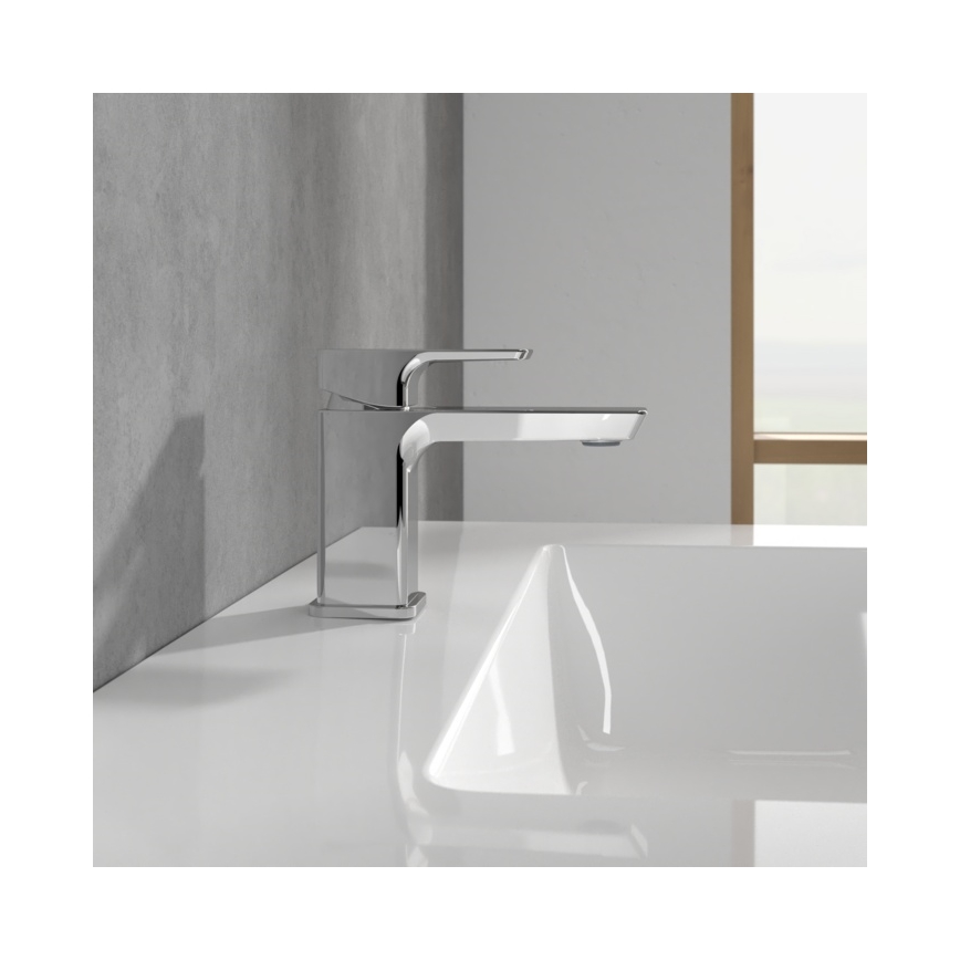 Villeroy & Boch TVW11200100161 - Mosdócsaptelep SUBWAY 3.0 12,5 cm fényes króm