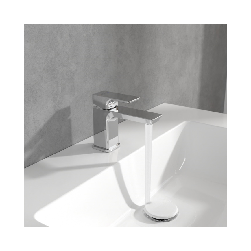 Villeroy & Boch TVW11200100161 - Mosdócsaptelep SUBWAY 3.0 12,5 cm fényes króm