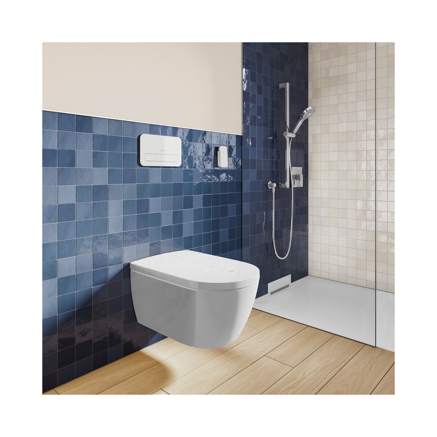 Villeroy & Boch V0E100R1 - Függesztett bidé SoftClose ülőkével VICLEAN kerámia/fehér +távirányítóval