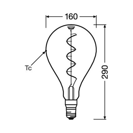 VINTAGE FILAMENT LED-izzó E27/4W/230V 1800K - Osram