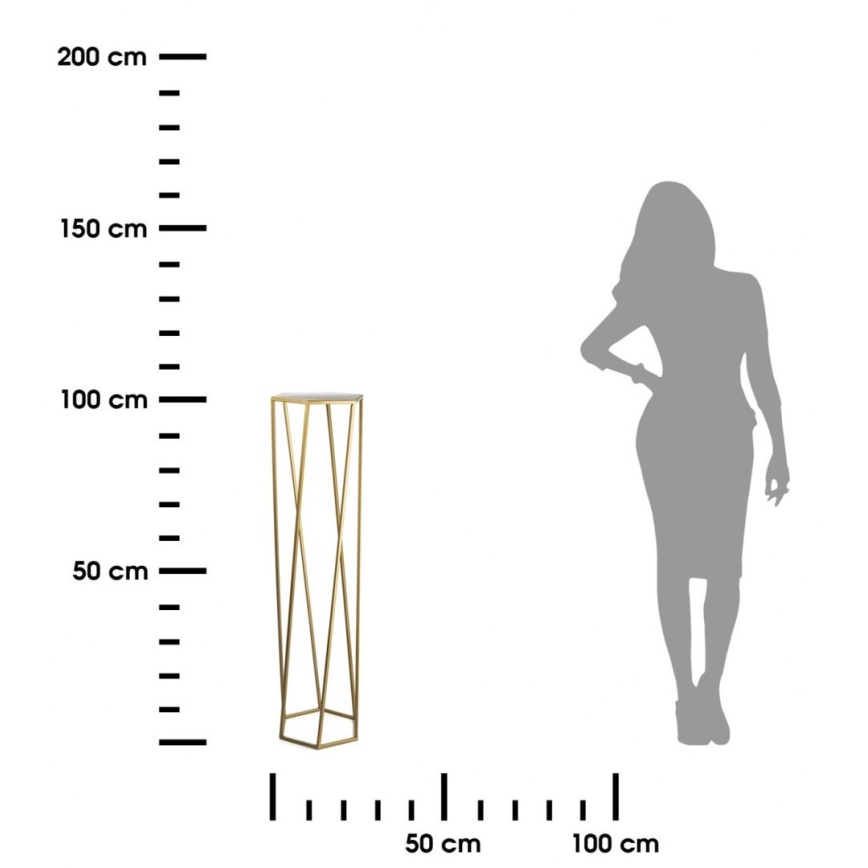 Virágállvány 100x24 cm arany színben