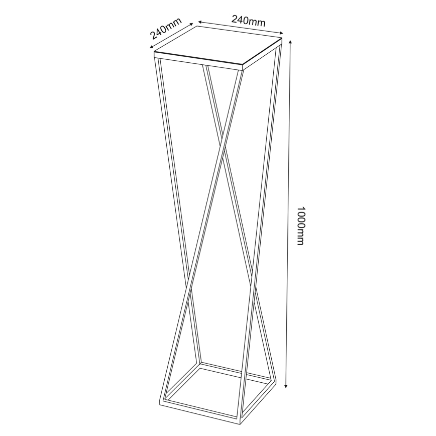Virágállvány 100x24 cm arany színben