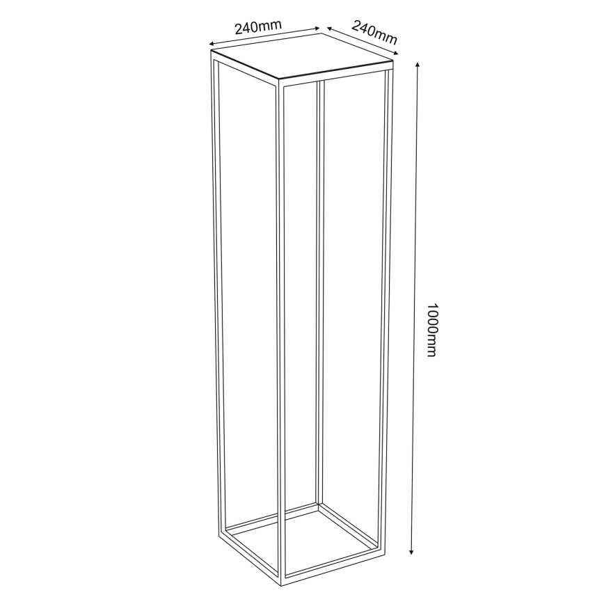 Virágállvány 100x24 cm arany színben