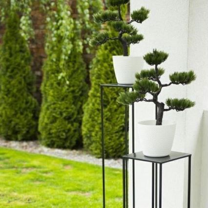 Virágállvány 100x24 cm fekete