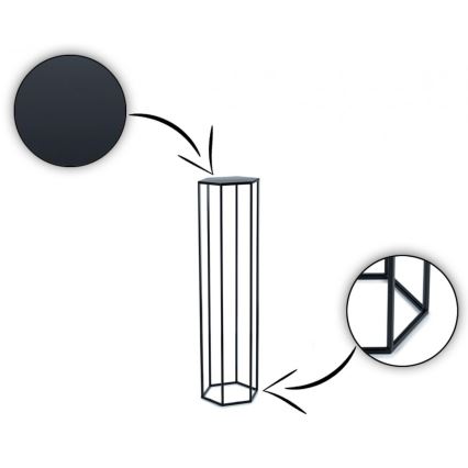 Virágállvány 100x24 cm fekete