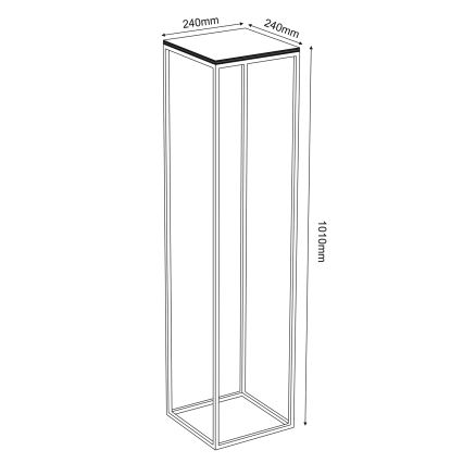 Virágállvány 100x24 cm fekete